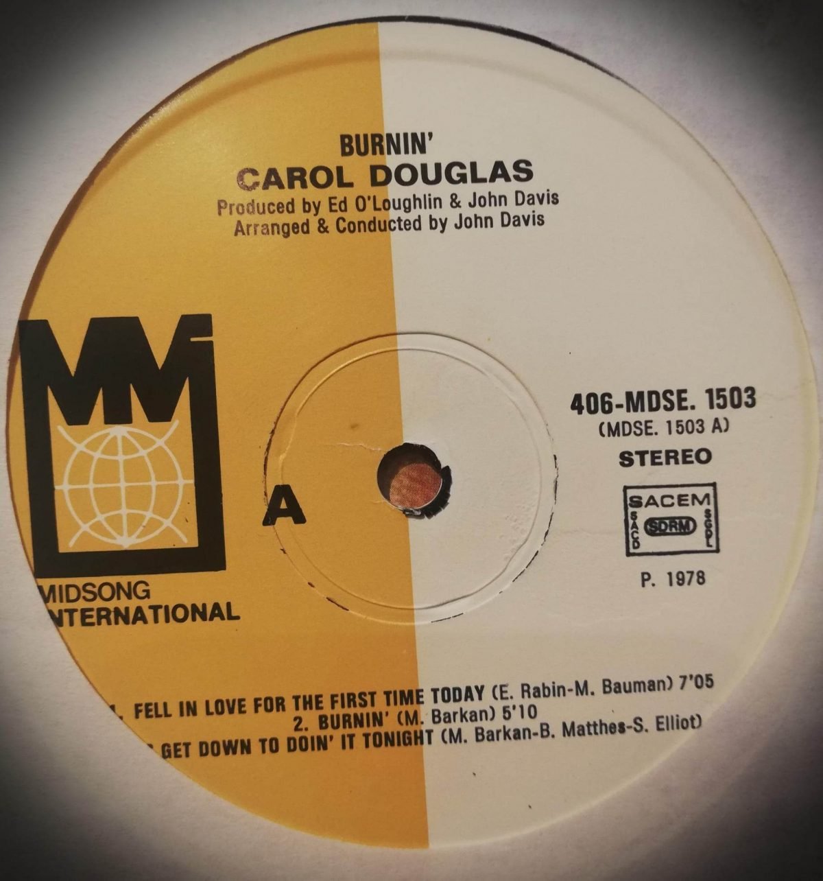 Carol Douglas – Burnin' LP Plak - Görsel 3