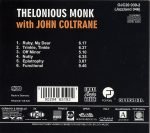 Thelonious Monk With John Coltrane – Thelonious Monk With John Coltrane CD Digipack - Görsel 2