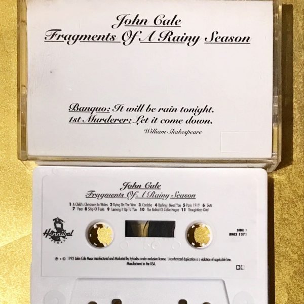 John Cale – Fragments Of A Rainy Season Kaset