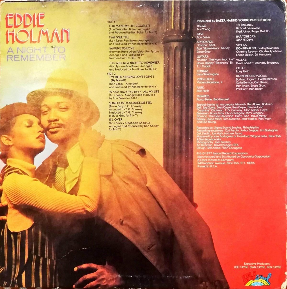Eddie Holman – A Night To Remember LP Plak - Görsel 4