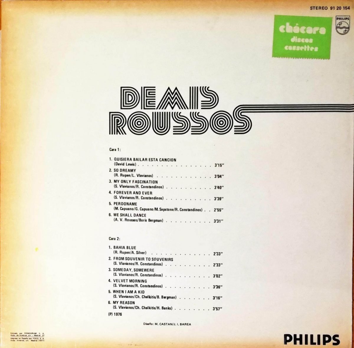 Demis Roussos – Super Demis Roussos LP Plak - Görsel 4