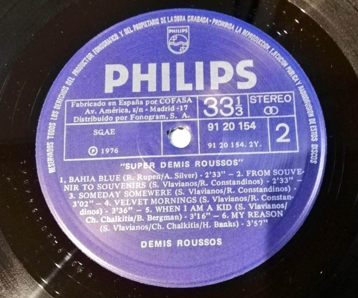 Demis Roussos – Super Demis Roussos LP Plak - Görsel 2