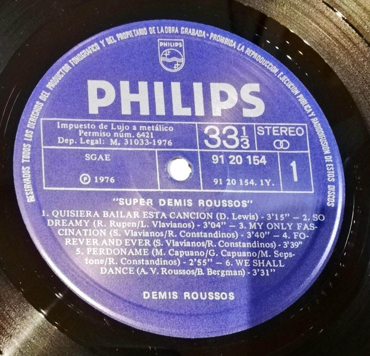 Demis Roussos – Super Demis Roussos LP Plak - Görsel 3