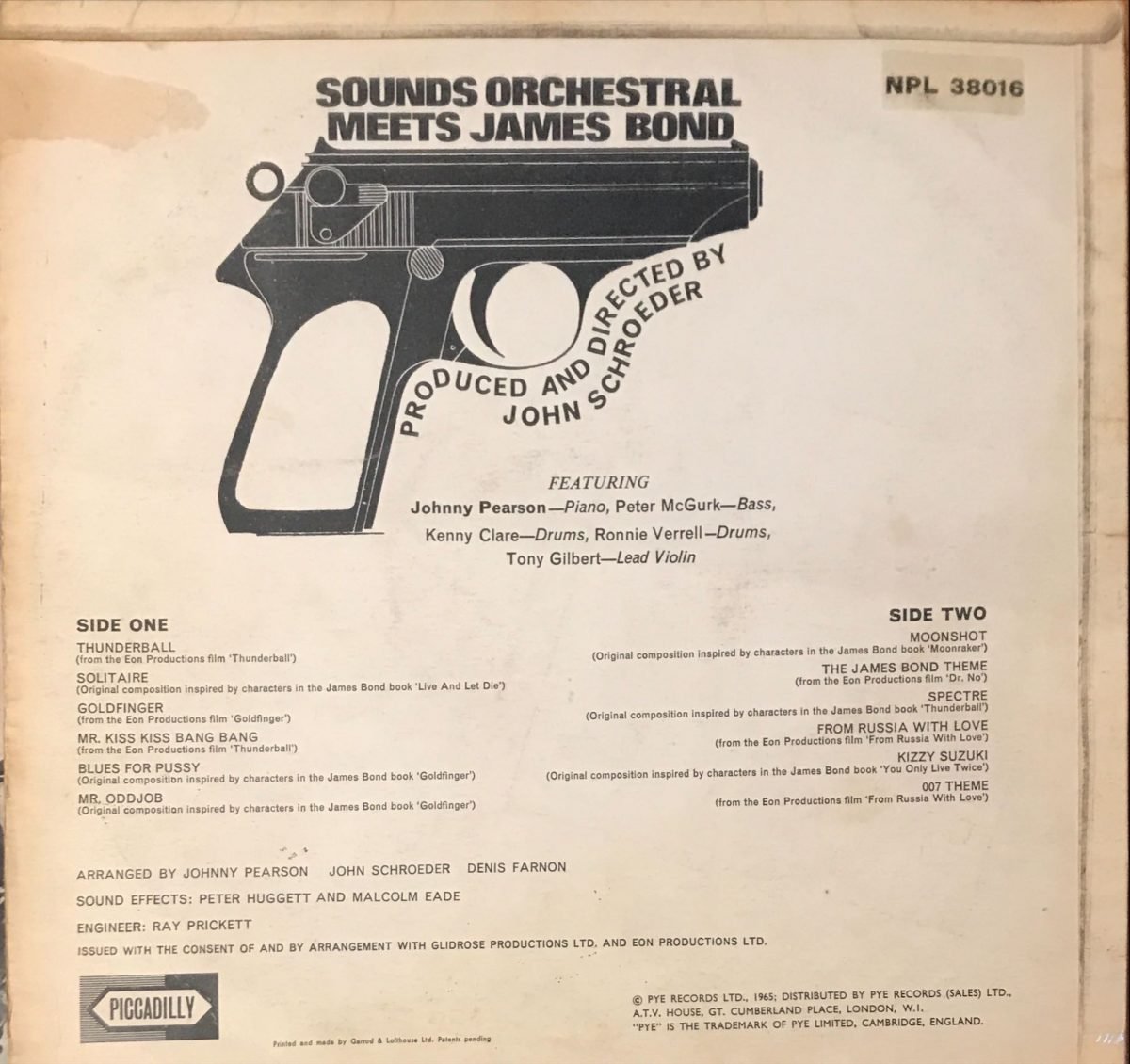 Sounds Orchestral – Meets James Bond LP Plak - Görsel 2