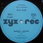 Max Him – Danger - Danger 12'' Maxi Single Plak - Görsel 2