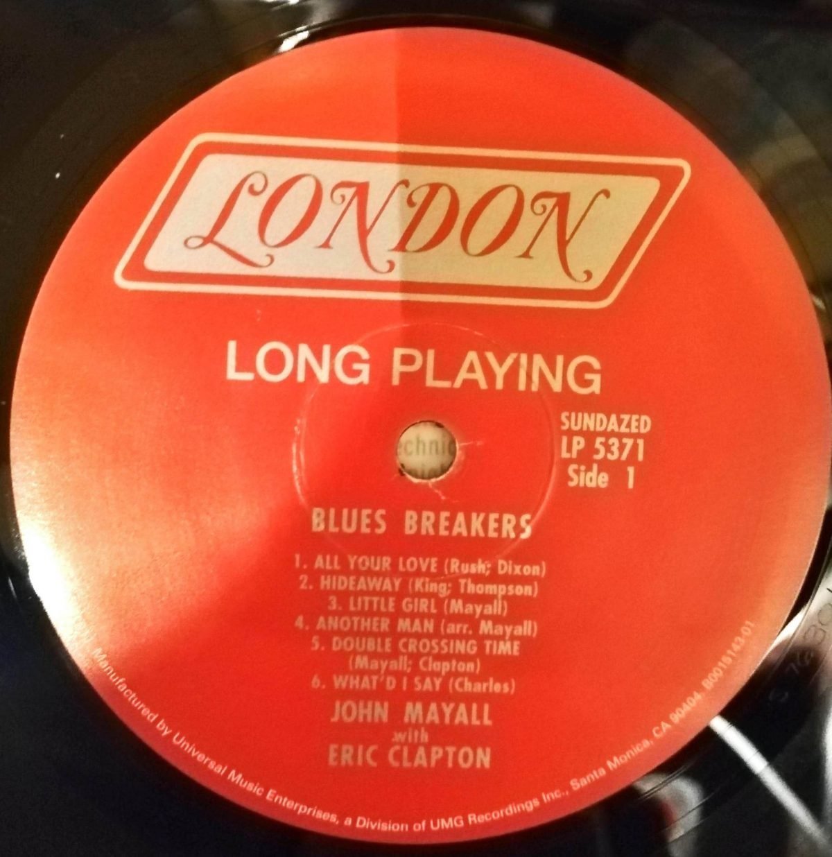 John Mayall With Eric Clapton – Blues Breakers LP Plak - Görsel 2