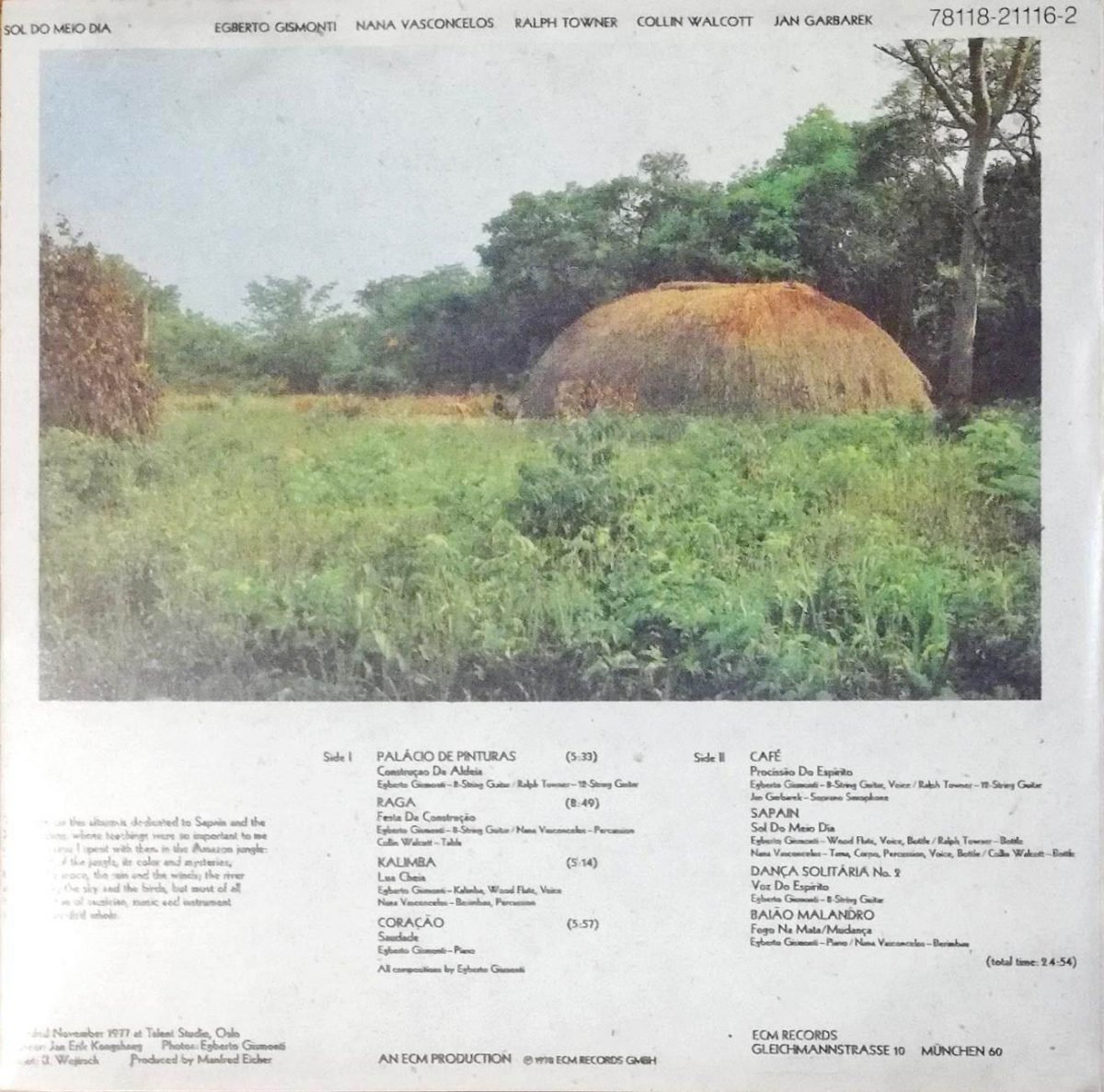 Egberto Gismonti – Sol Do Meio Dia CD - Görsel 4