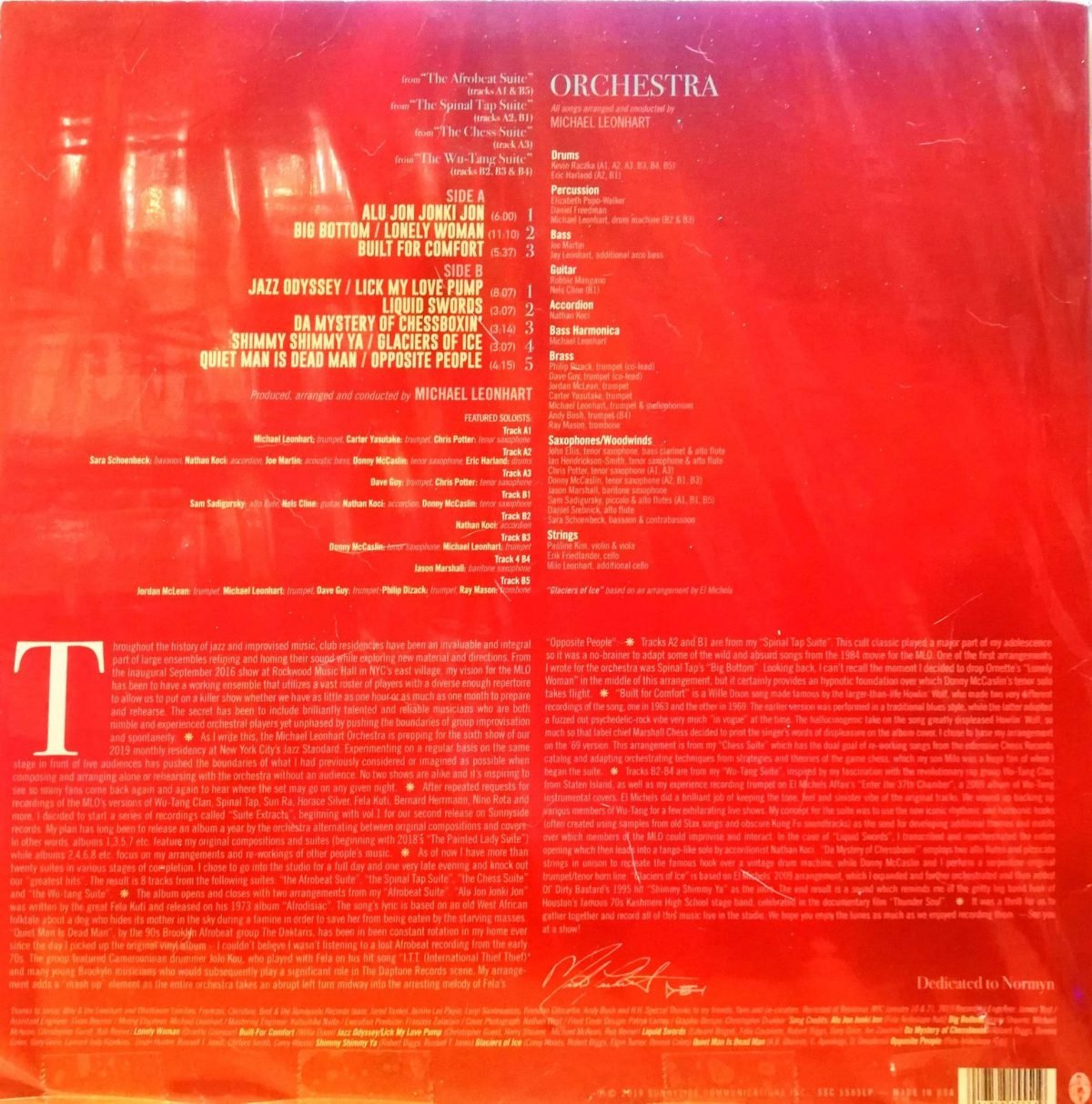 Michael Leonhart Orchestra – Suite Extracts Vol.1 LP Plak - Görsel 2