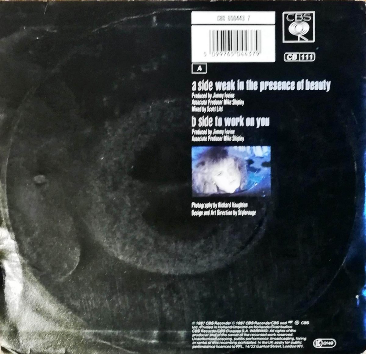 Alison Moyet – Weak In The Presence Of Beauty 45lik Plak - Görsel 4