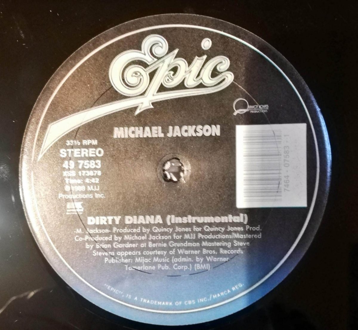 Michael Jackson – Dirty Diana 12'' Maxi Single Plak - Görsel 3