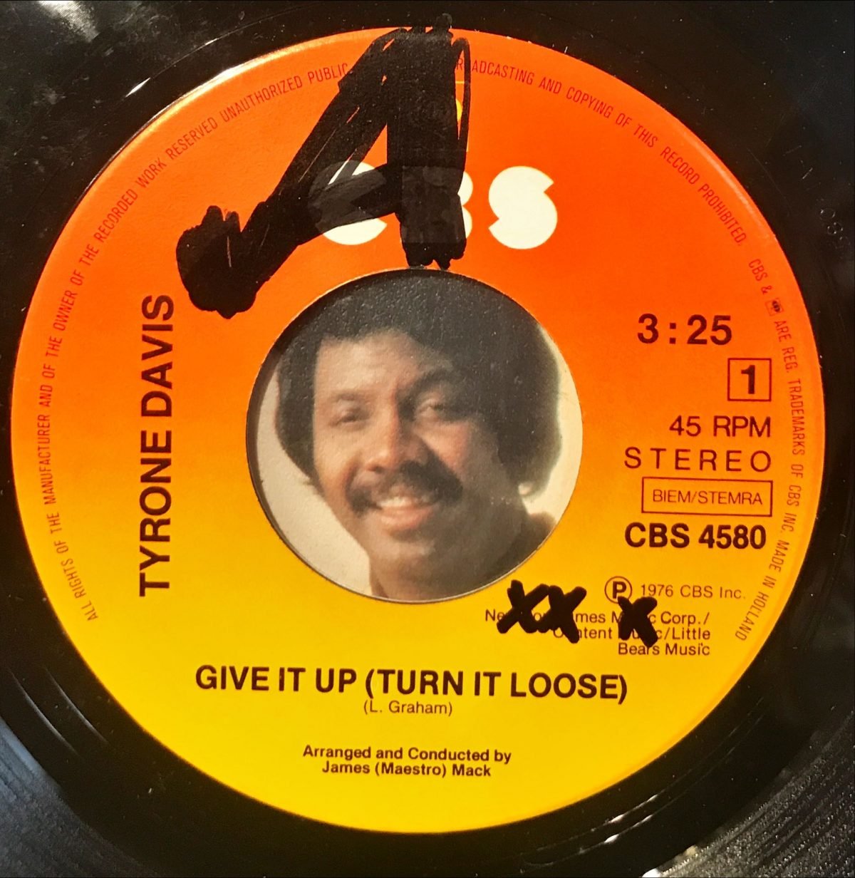 Tyrone Davis – Give It Up (Turn It Loose) 45lik Plak - Görsel 2