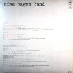 Nina Hagen Band – Unbehagen LP Plak - Görsel 2