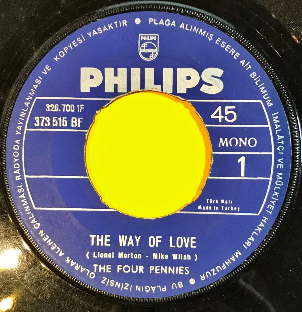 The Four Pennies – The Way Of Love 45lik Plak - Görsel 2