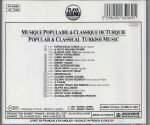 Musique Populaire & Classique de Turquie / Popular & Classical Turkish Music CD - Görsel 2