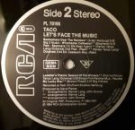 Taco – Let's Face The Music LP Plak - Görsel 4