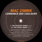 Mac Zimms ‎– L'Annonce Des Couleurs 12'' Maxi Single Plak (Trance) - Görsel 2