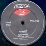 Sapphire Featuring Kelly – Burning 12'' Maxi Single Plak (Hi NRG)