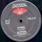 Sapphire Featuring Kelly – Burning 12'' Maxi Single Plak (Hi NRG) - Görsel 2