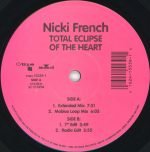 Nicki French – Total Eclipse Of The Heart 12'' Maxi Single Plak (Early House)