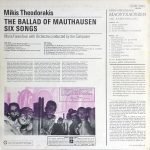 Mikis Theodorakis / Maria Farandouri – The Ballad Of Mauthausen / Six Songs LP Plak (Yunanca) - Görsel 2