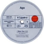 Ago – I Want You 12'' Maxi Single Plak - Görsel 2