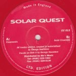 Solar Quest ‎– Cosmosis 12'' Maxi Single Renkli Plak (Acid)