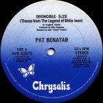 Pat Benatar – Invincible (Theme From The Legend Of Billie Jean) (Extended Remix) 12'' Maxi Single Plak - Görsel 2