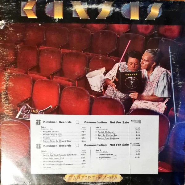 Kansas – Two For The Show 2LP Plak PROMO