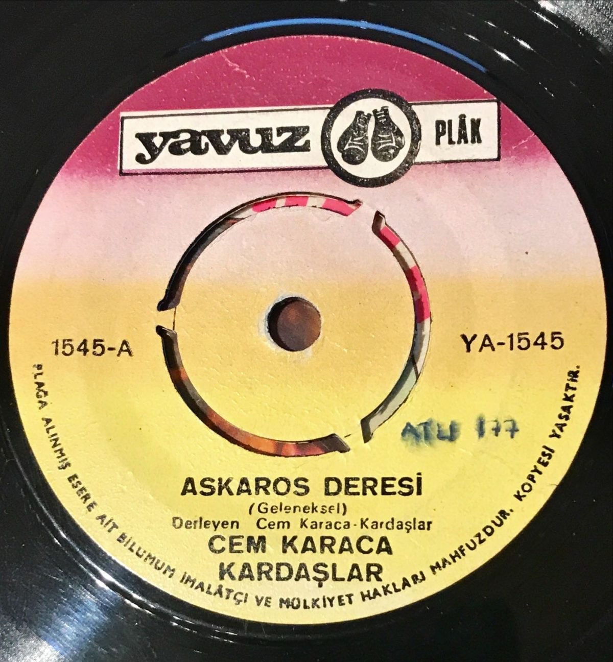 Cem Karaca & Kardaşlar – Askaros Deresi 45lik Plak - Görsel 2