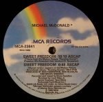 Michael McDonald – Sweet Freedom 12'' Maxi Single Plak - Görsel 3