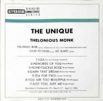 Thelonious Monk – The Unique Thelonious Monk CD - Görsel 4