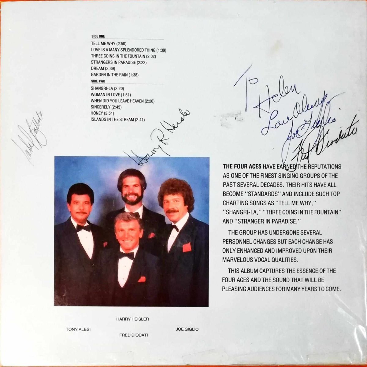 The Four Aces – Dream LP Plak - Görsel 4