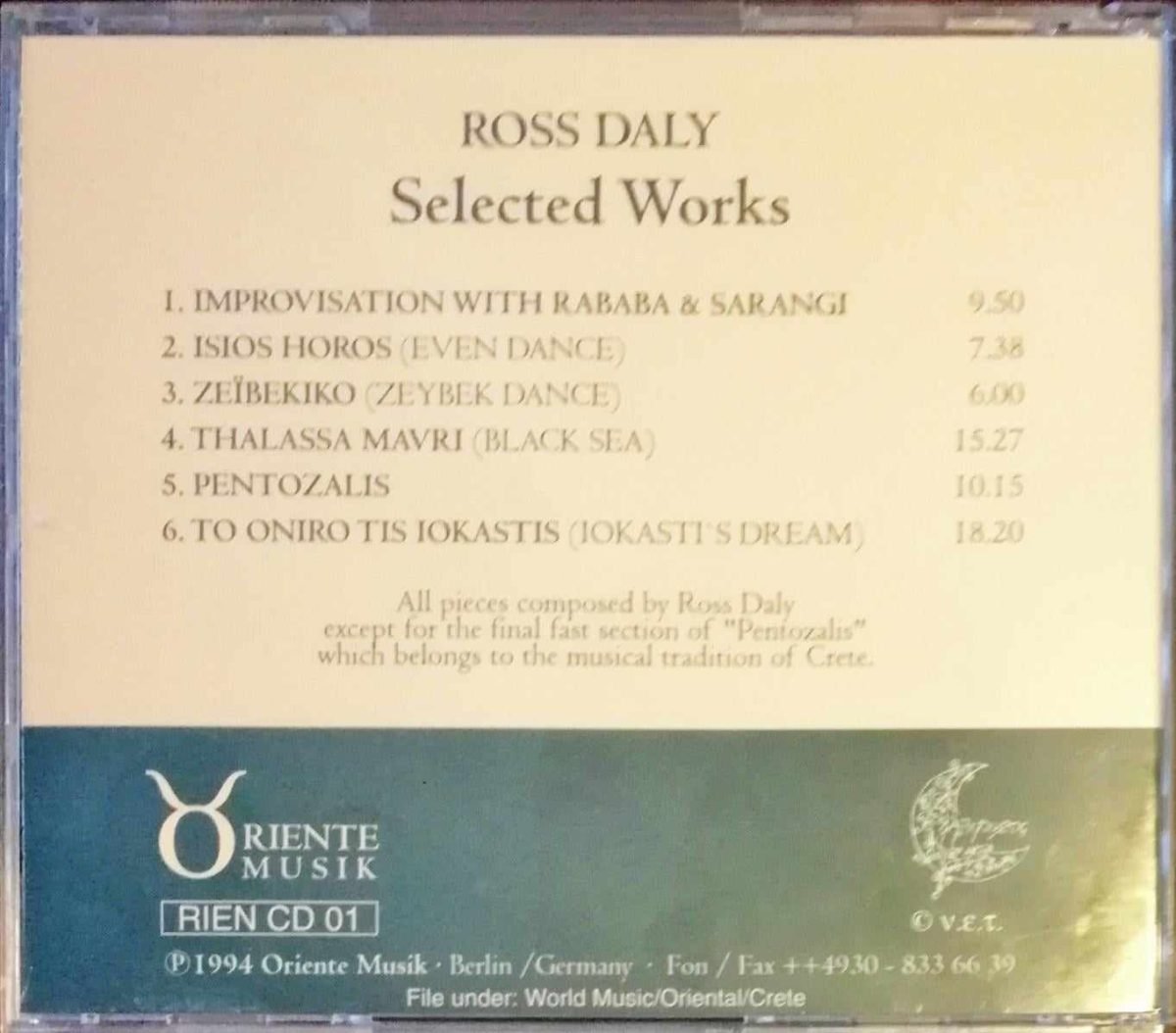 Ross Daly – Selected Works CD - Görsel 3