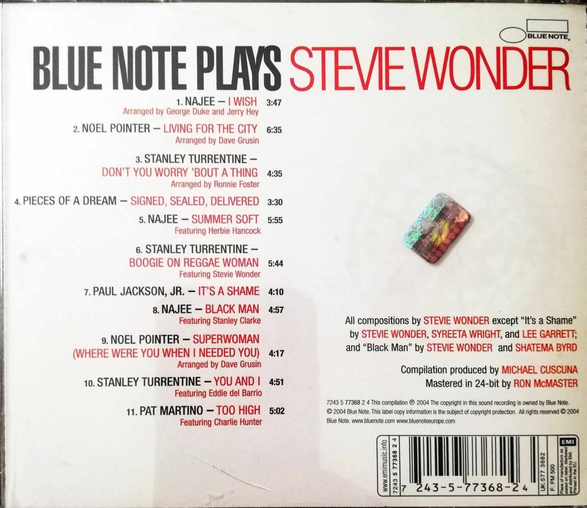 Blue Note Plays Stevie Wonder CD - Görsel 2