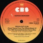 Giorgio Moroder Featuring Paul Engemann – Reach Out 12'' Maxi Single Plak - Görsel 3