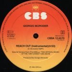 Giorgio Moroder Featuring Paul Engemann – Reach Out 12'' Maxi Single Plak - Görsel 4