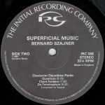 Bernard Szajner – Superficial Music LP Plak - Görsel 4