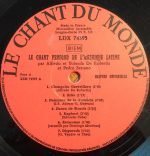 Alfredo & Yolanda De Robertis & Pedro Serrano – Le Chant Profond De L'Amérique Latine LP Plak - Görsel 3