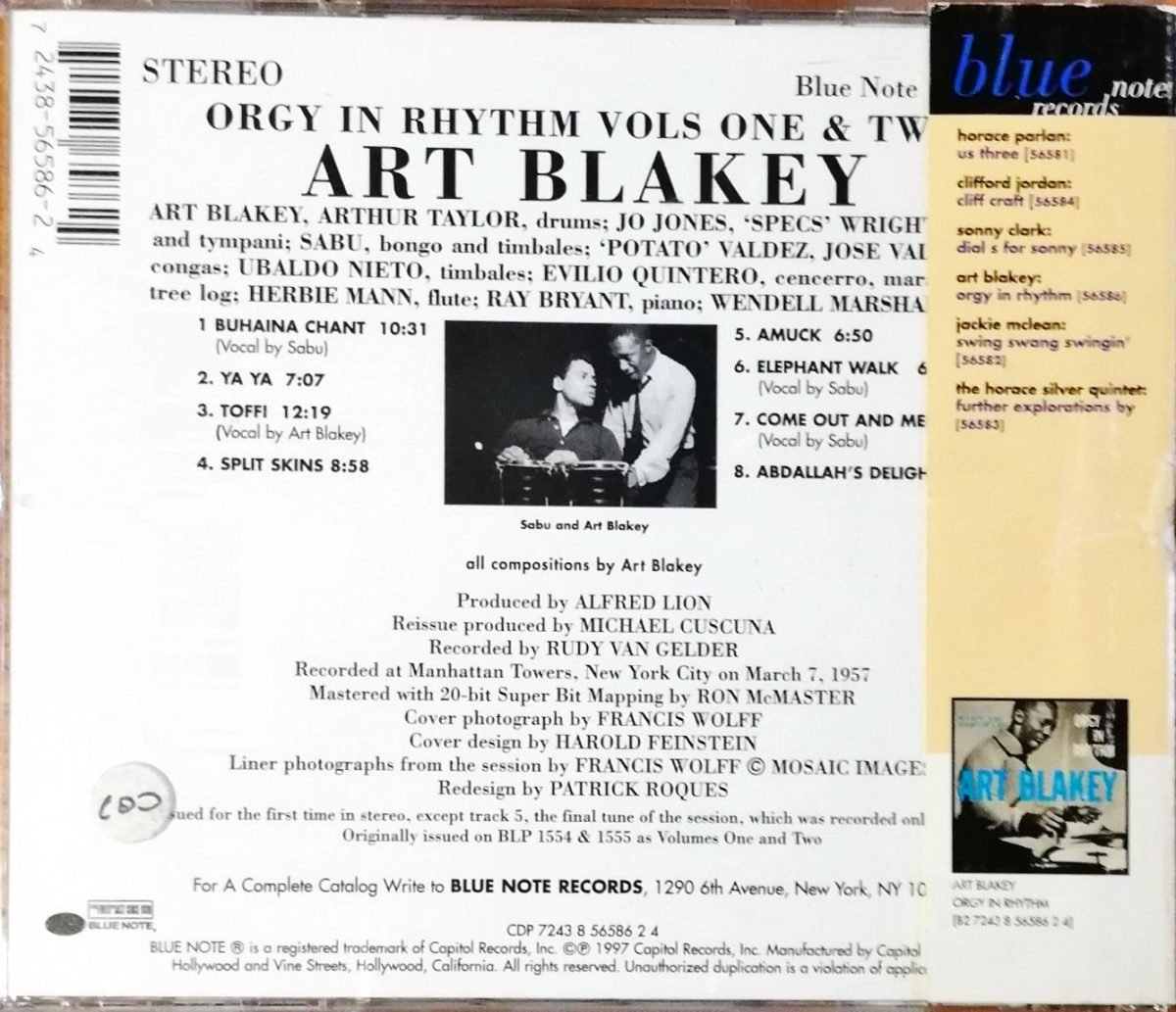 Art Blakey – Orgy In Rhythm Volumes One & Two CD - Görsel 2