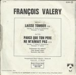 François Valéry – Laisse Tomber 45lik Plak - Görsel 2