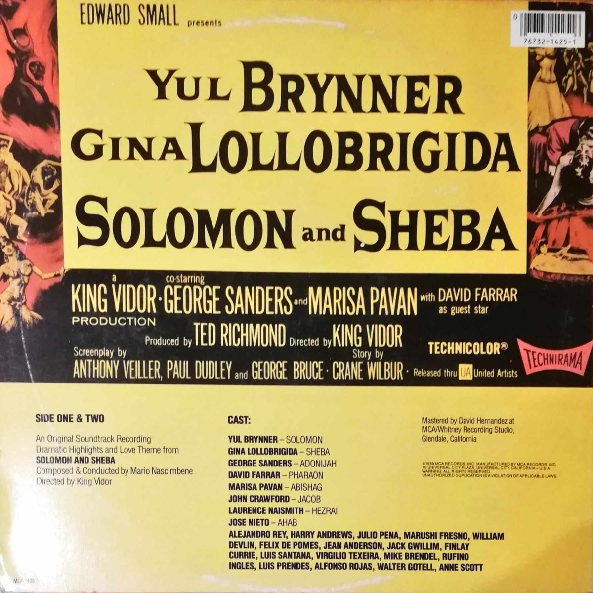 Mario Nascimbene – Solomon And Sheba (An Original Soundtrack Recording) LP Plak - Görsel 2