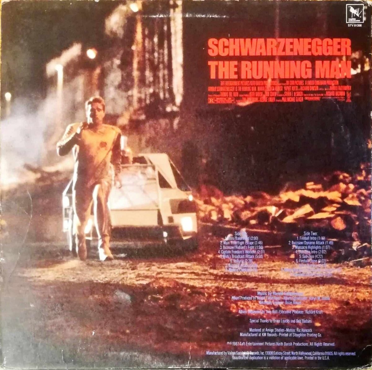 Harold Faltermeyer – The Running Man (Original Motion Picture Soundtrack) LP Plak - Görsel 2