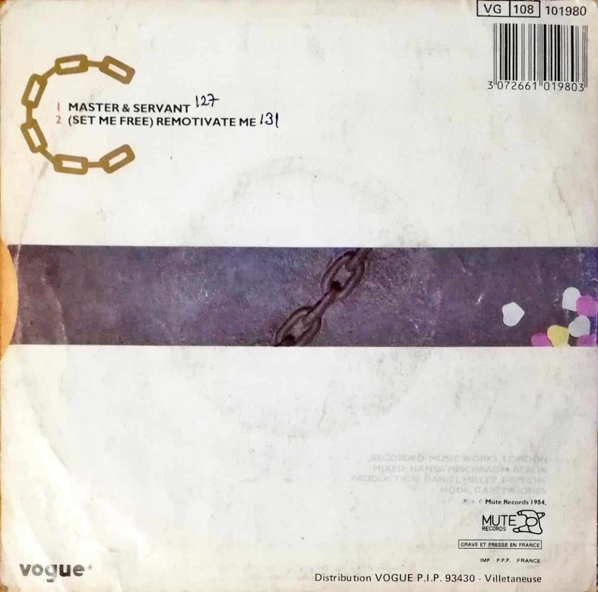 Depeche Mode – Master And Servant 45lik Plak - Görsel 2