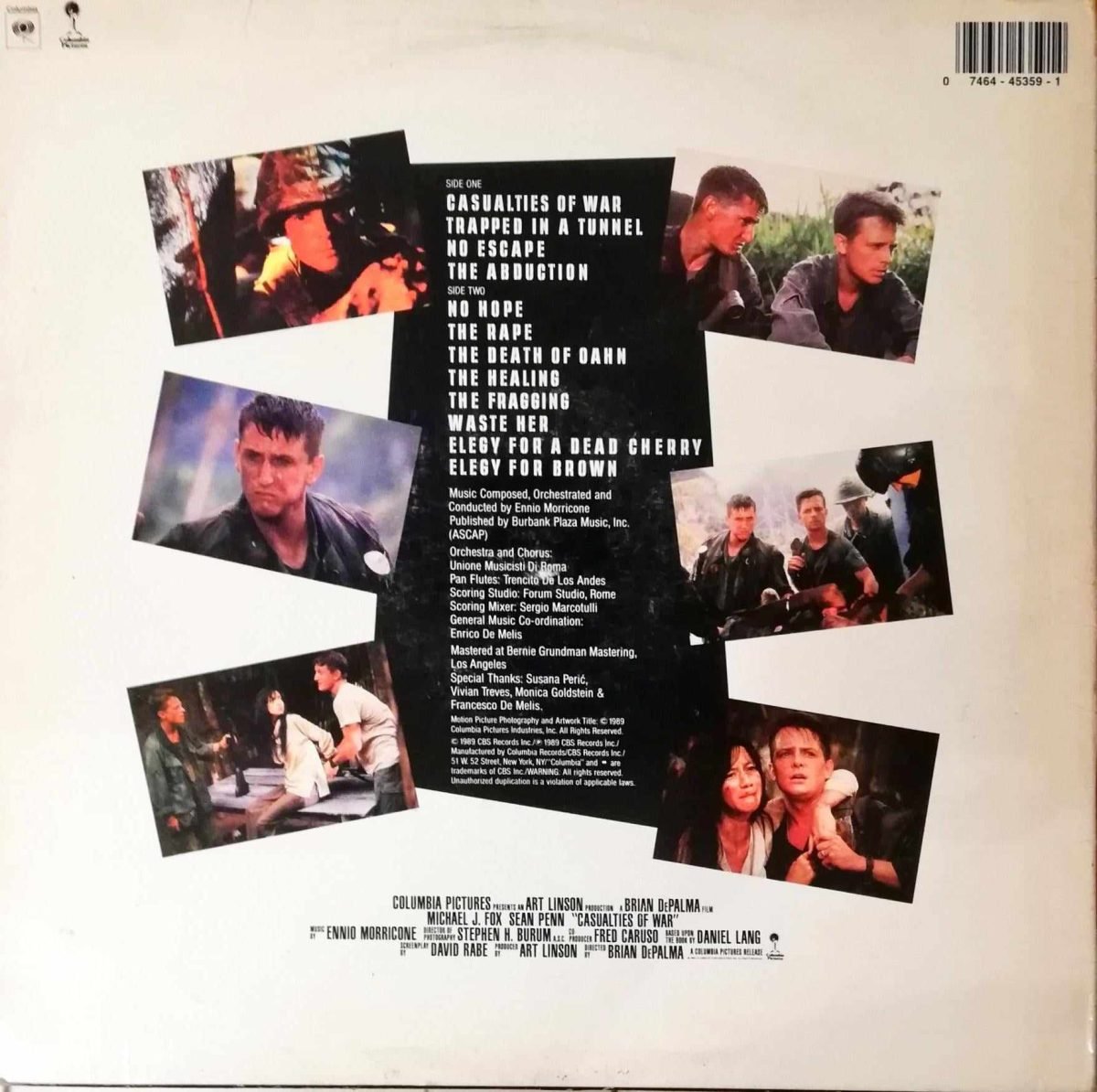 Ennio Morricone – Casualties Of War (Original Motion Picture Soundtrack) LP Plak - Görsel 4