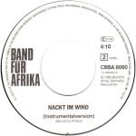 Band Für Afrika – Nackt Im Wind 45lik Plak - Görsel 4