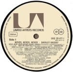 Shirley Bassey – Never Never Never LP Plak - Görsel 3