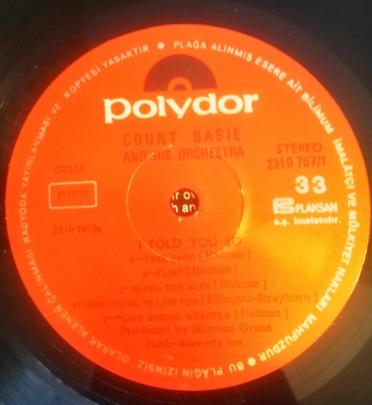 Count Basie And His Orchestra – I Told You So LP Plak - Görsel 3