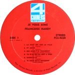 Françoise Hardy – Je Vous Aime LP Plak - Görsel 3