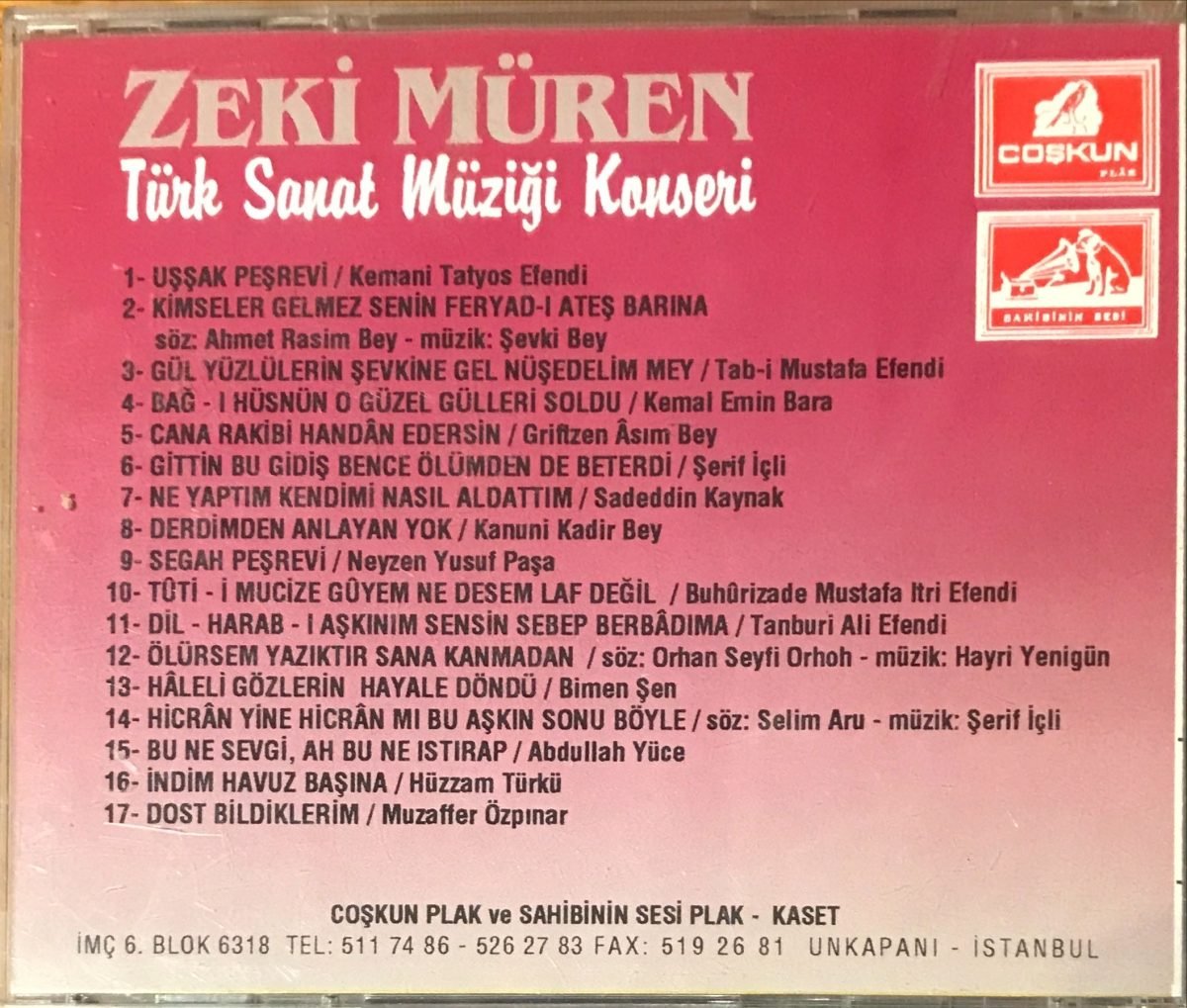 Zeki Müren ‎– Türk Sanat Müziği Konseri CD - Görsel 2