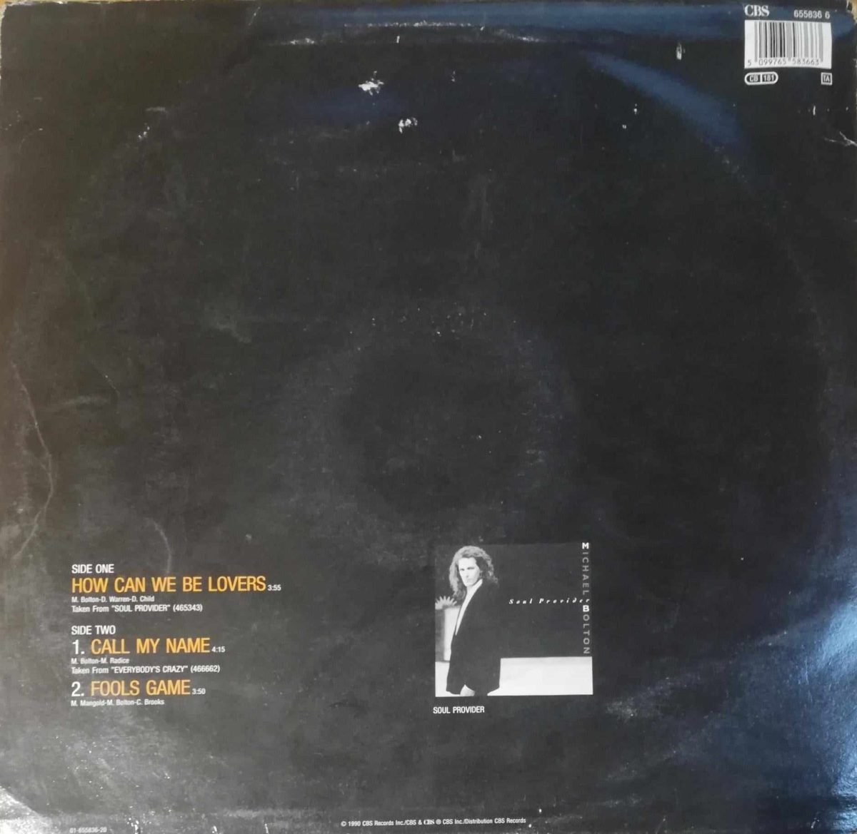 Michael Bolton – How Can We Be Lovers 12'' Maxi Single Plak - Görsel 2